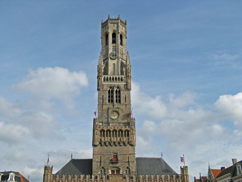 Landmarks in Bruges Belgium