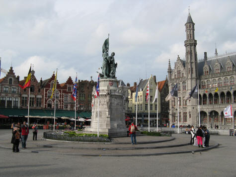 Markt Square in Bruges Belgium