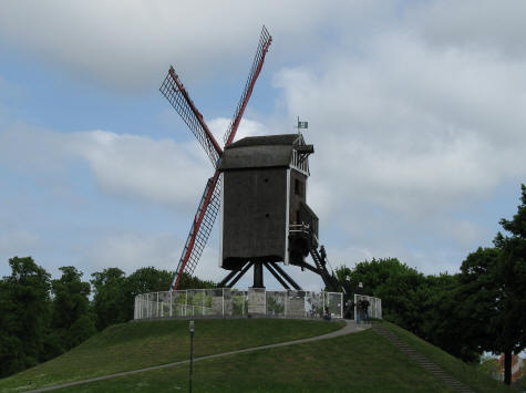 Sint-Janshuis Windmill in Brugge (Bruges Belgium)